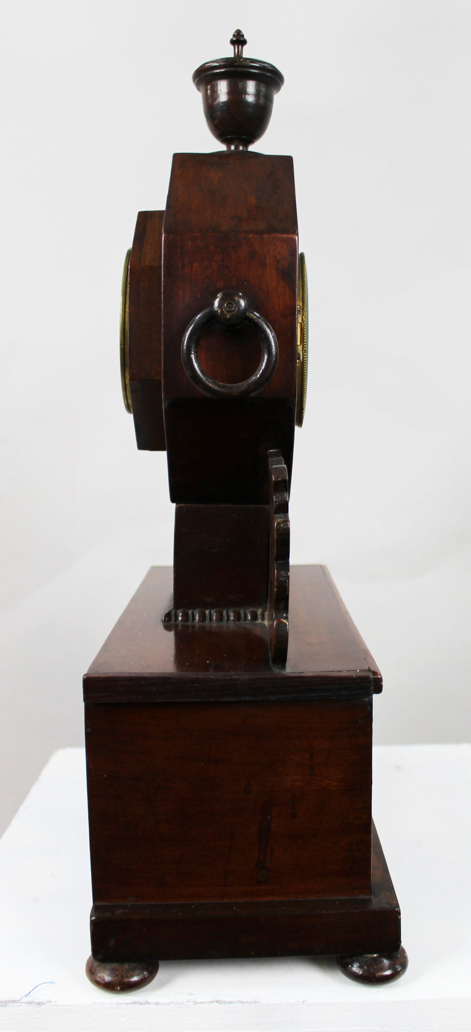 Antique 19th-Century Brass Inlaid Mantel Clock - 12