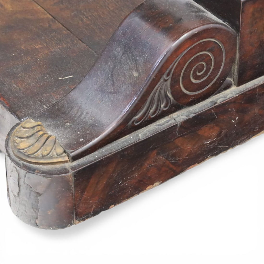 Fine Napoleon I Period French Mahogany Console Table with Variegated Marble Top - 6