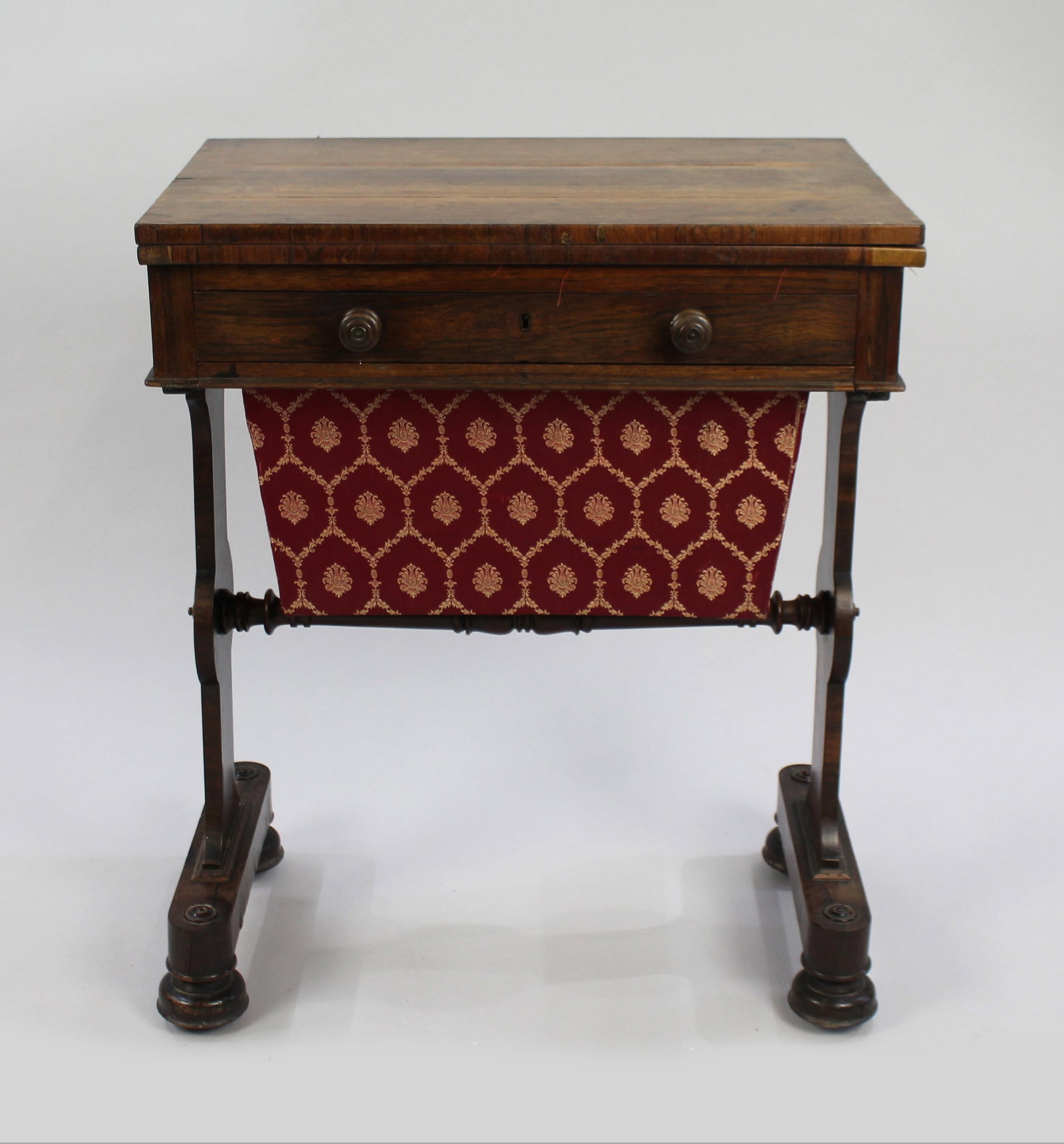 William IV Rosewood Card & Works Table - 13