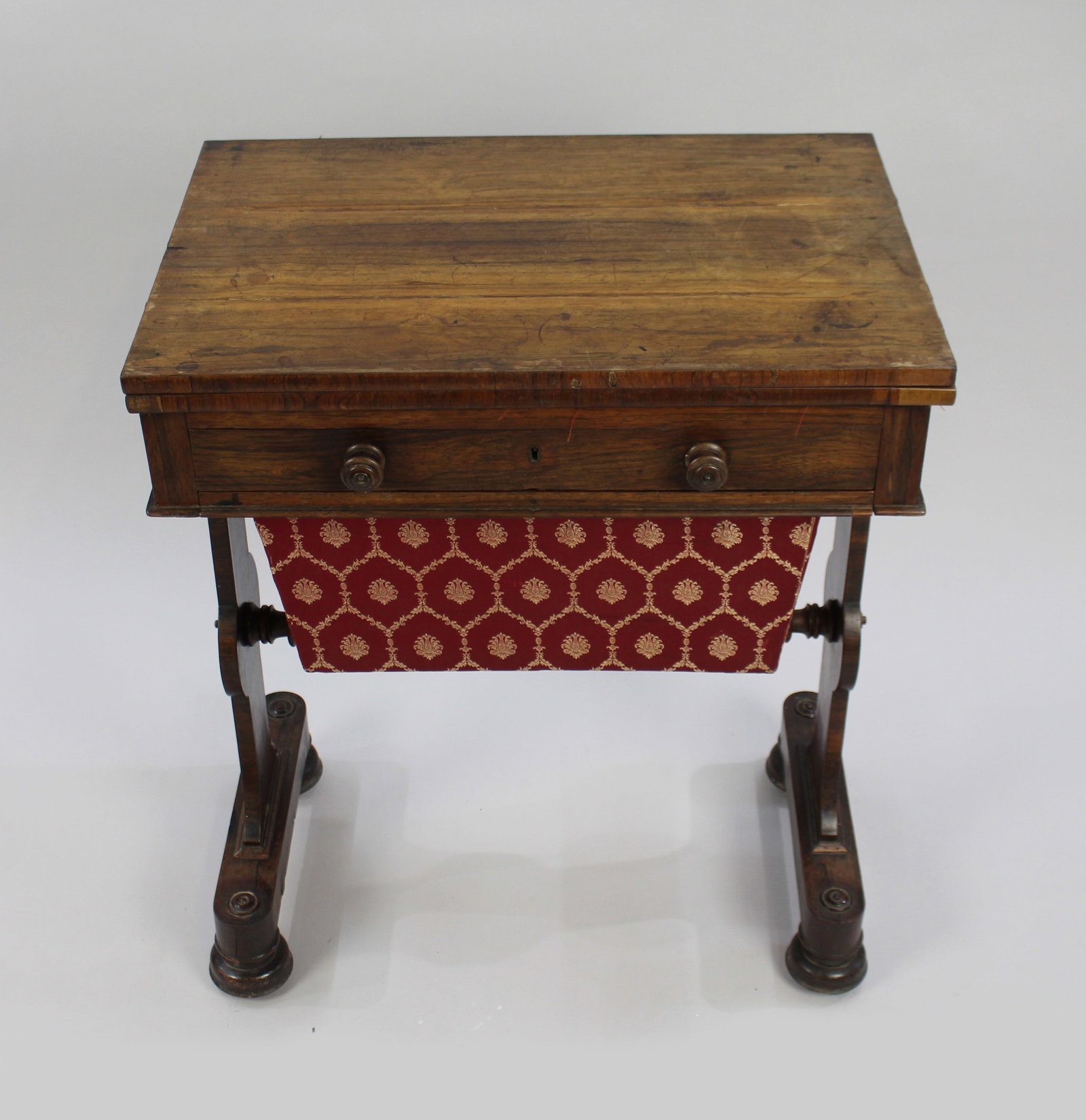 William IV Rosewood Card & Works Table - 14
