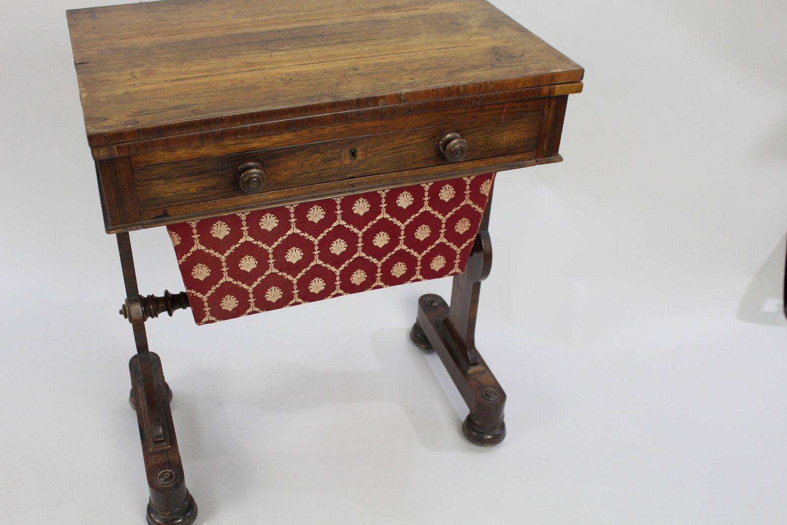 William IV Rosewood Card & Works Table - 17