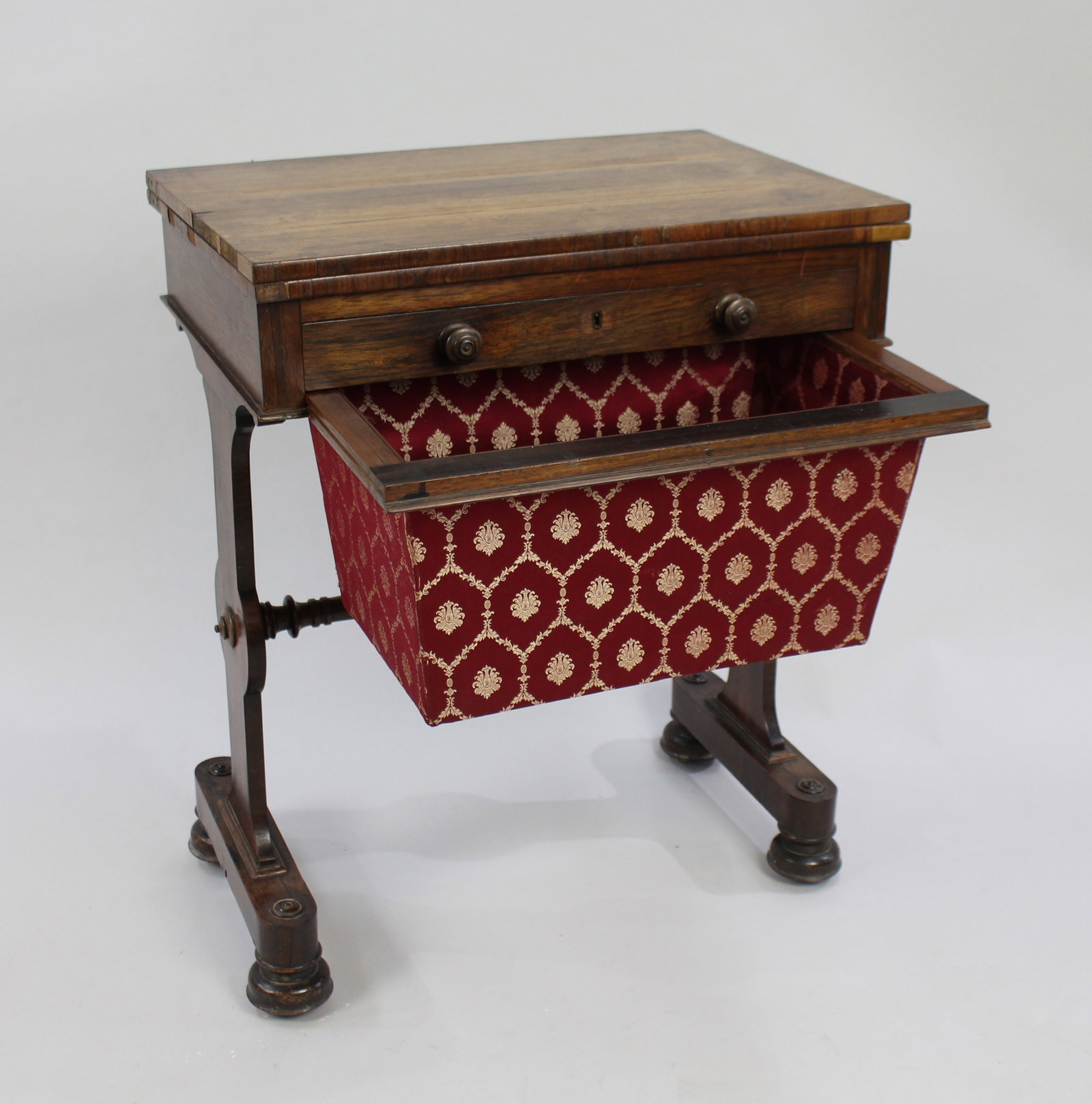 William IV Rosewood Card & Works Table - 20