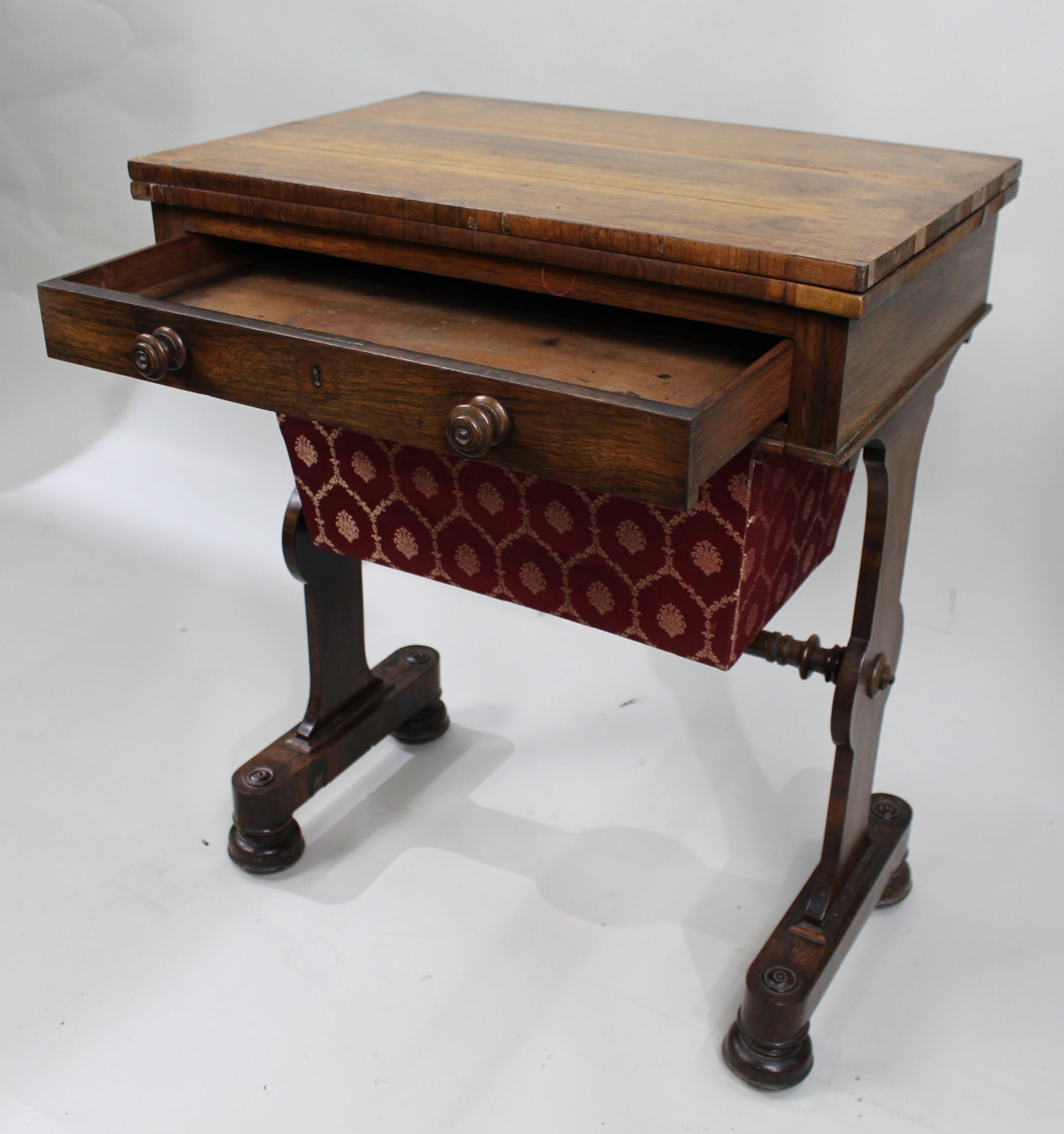 William IV Rosewood Card & Works Table - 8