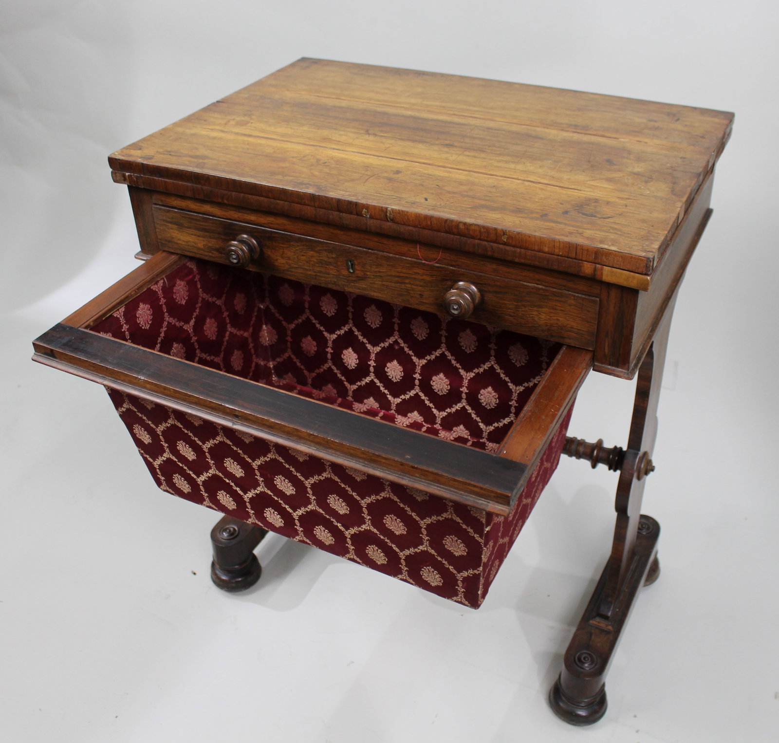 William IV Rosewood Card & Works Table - 9