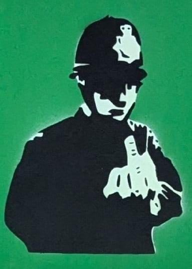 Banksy Not Banksy (Born 1974) 'Rude Copper' 2/5 Editioned, Screen Print, COA, Signed, 2018 - 2