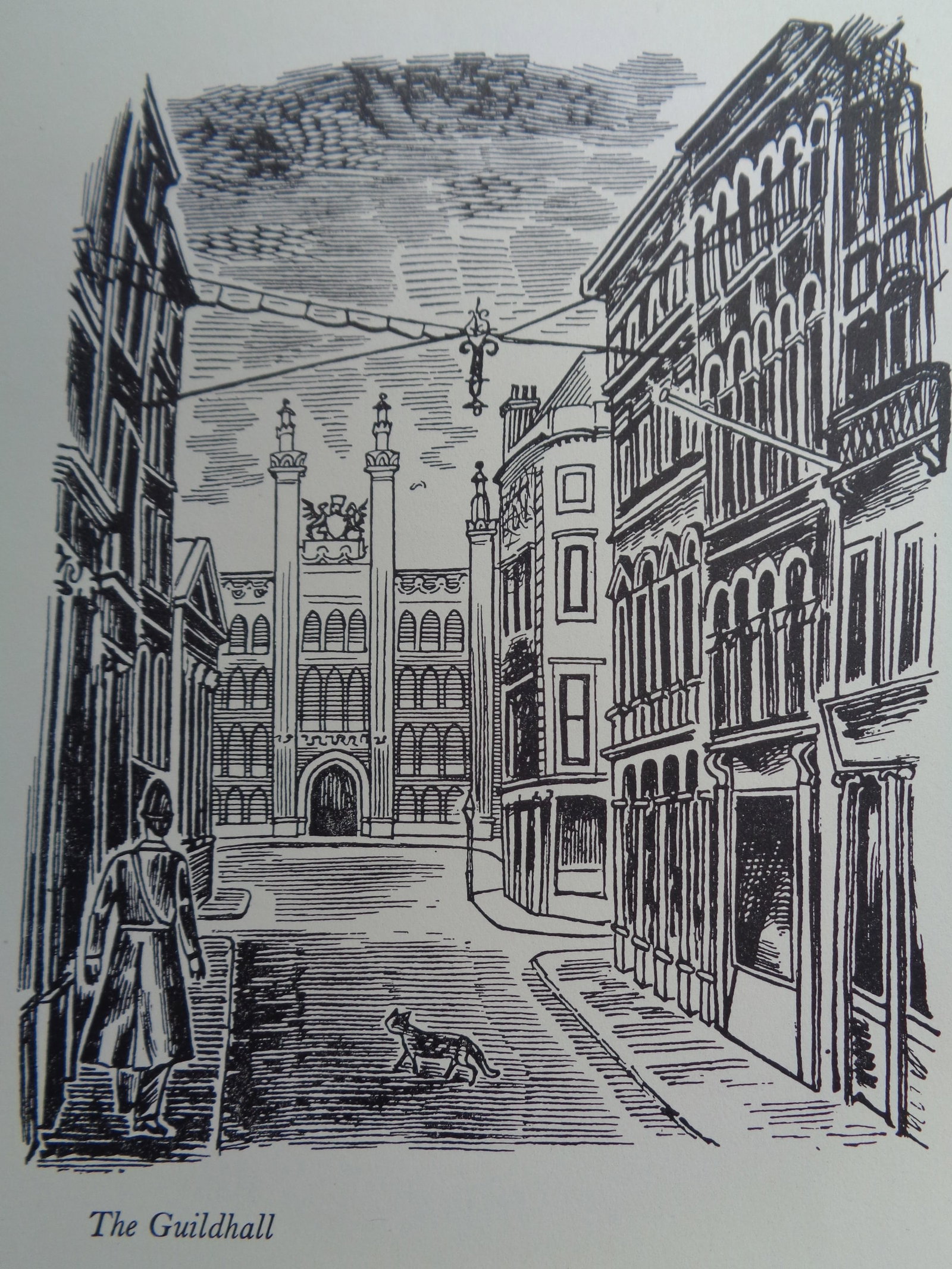 Edward Bawden CBE RA Original Vintage Historic Lithograph of London Historic Guildhall Roman: Title: Edward Bawden CBE RA Original Vintage Historic Lithograph of London Historic Guildhall Roman Description: This Vintage (1949) historic original Lithograph ( ie nothing printed on the back) w