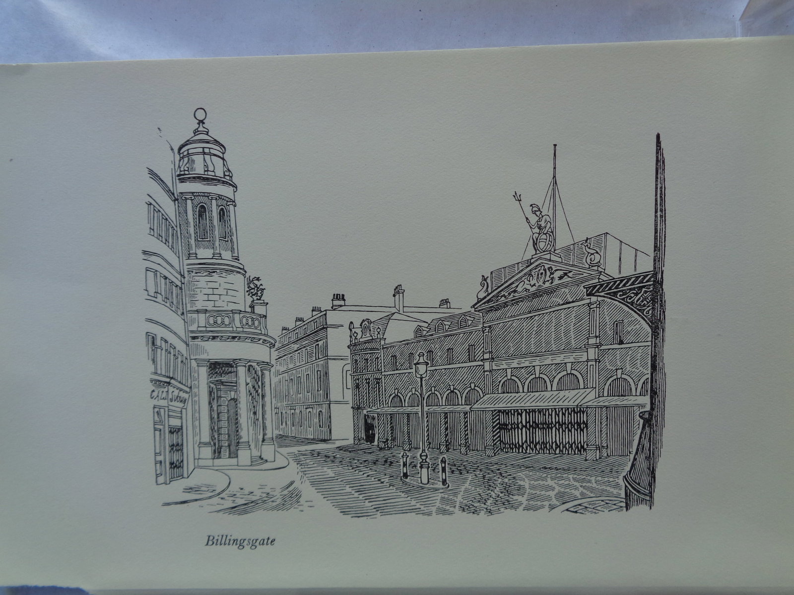 Edward Bawden CBE RA Original Vintage Historic Lithograph of London Historic Billingsgate Market: Title: Edward Bawden CBE RA Original Vintage Historic Lithograph of London Historic Billingsgate Market Description: This Vintage (1949) historic original Lithograph ( ie nothing printed on the bac