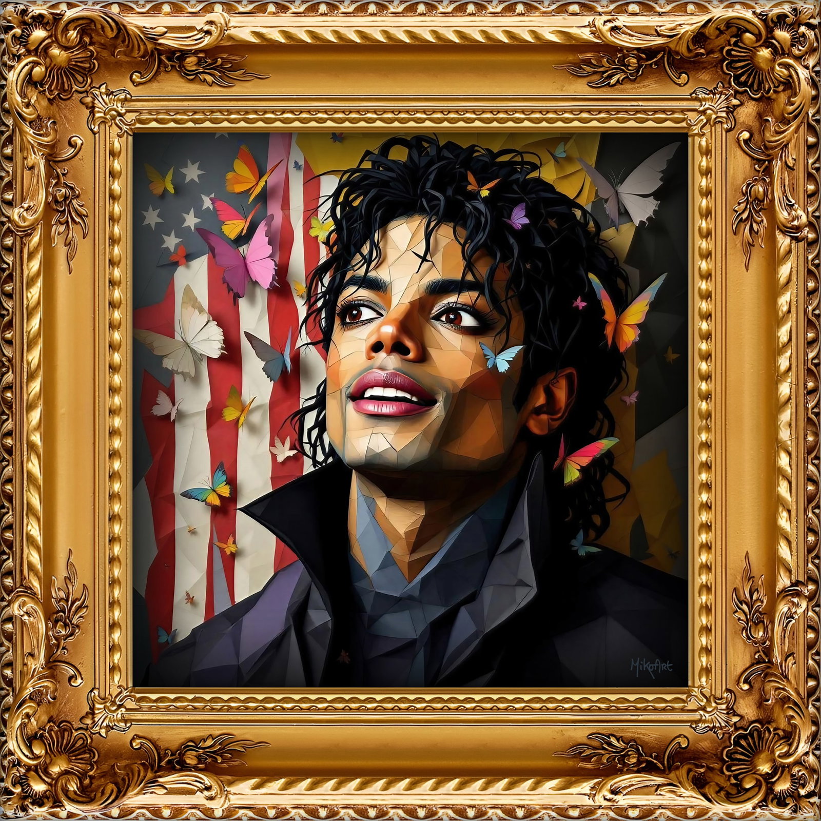 MikoArt - Epoxy Liquid Gloss - 07FP/Michael Jackson: Title: MikoArt - Epoxy Liquid Gloss - 07FP/Michael Jackson Description: MikoArt is the artistic label under which Miechel Kockelkoren pushes the boundaries of digital painting. His multicolored