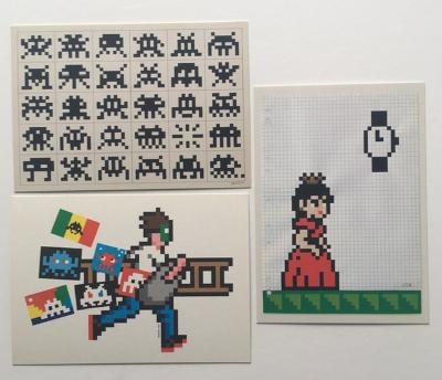 Invader (France b. 1969-) "Hello My Game Is" 2017 Invasion Musee En Herbe In Paris, 15 Invader Ca... - 12