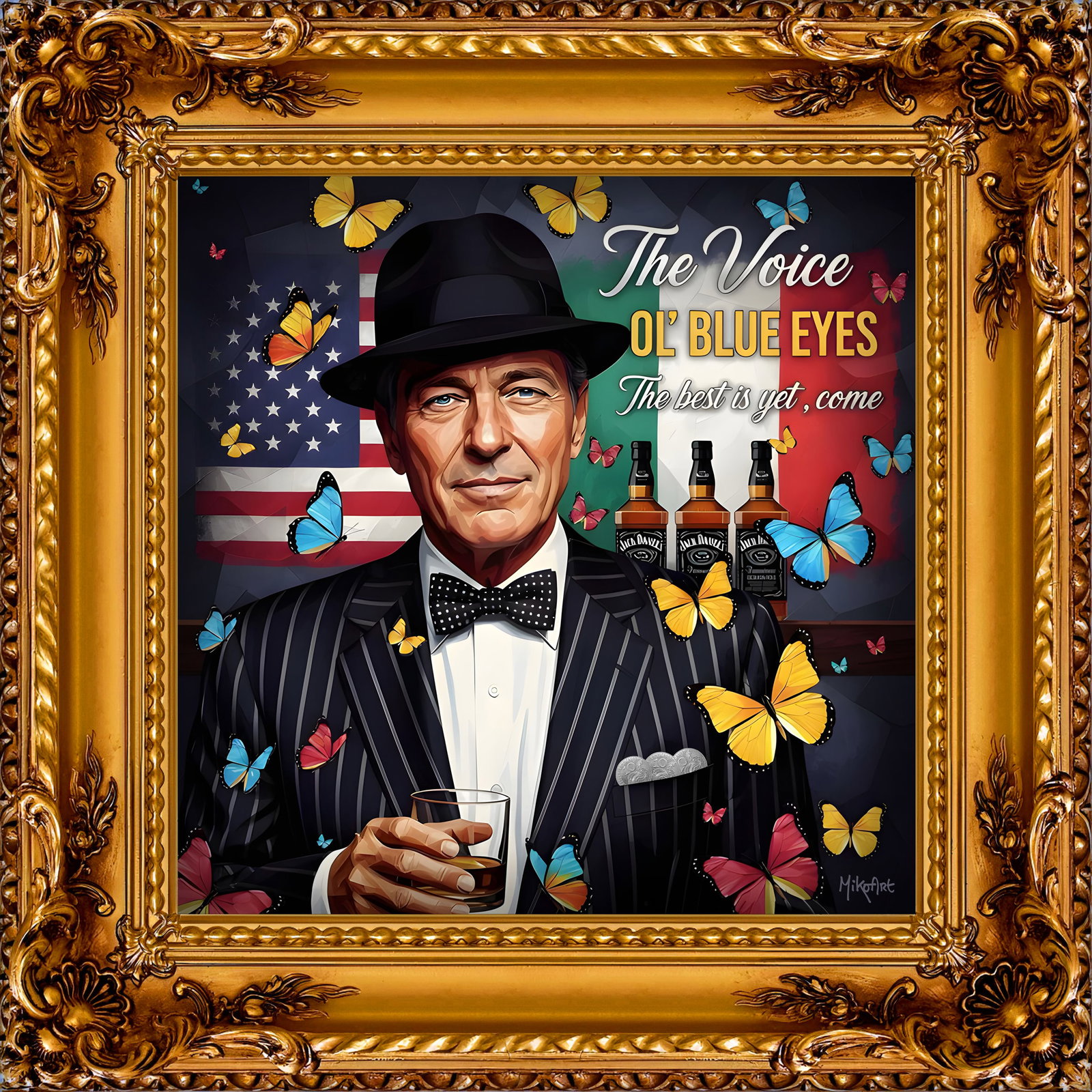 MikoArt - Epoxy Liquid Gloss - 07FP/Frank Sinatra: Title: MikoArt - Epoxy Liquid Gloss - 07FP/Frank Sinatra Description: MikoArt is the artistic label under which Miechel Kockelkoren pushes the boundaries of digital painting. His multicoloured