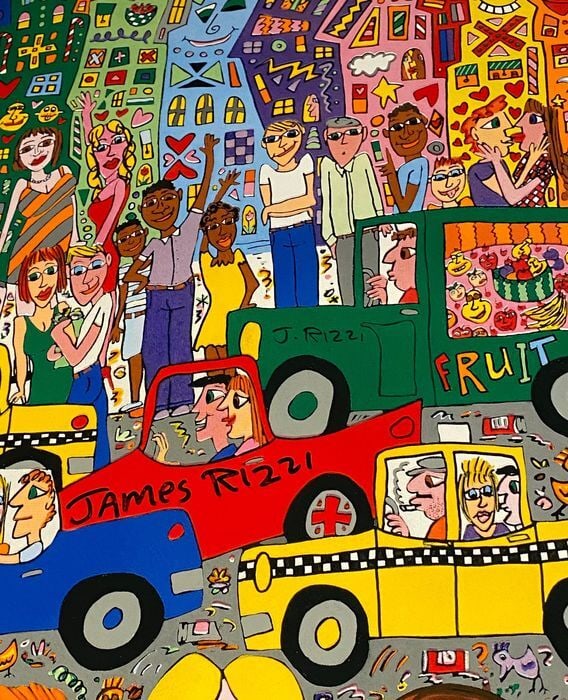 James Rizzi (1950-2011) - The City That Never Sleeps. Hand Signed 1998 (#0417.01) - 3
