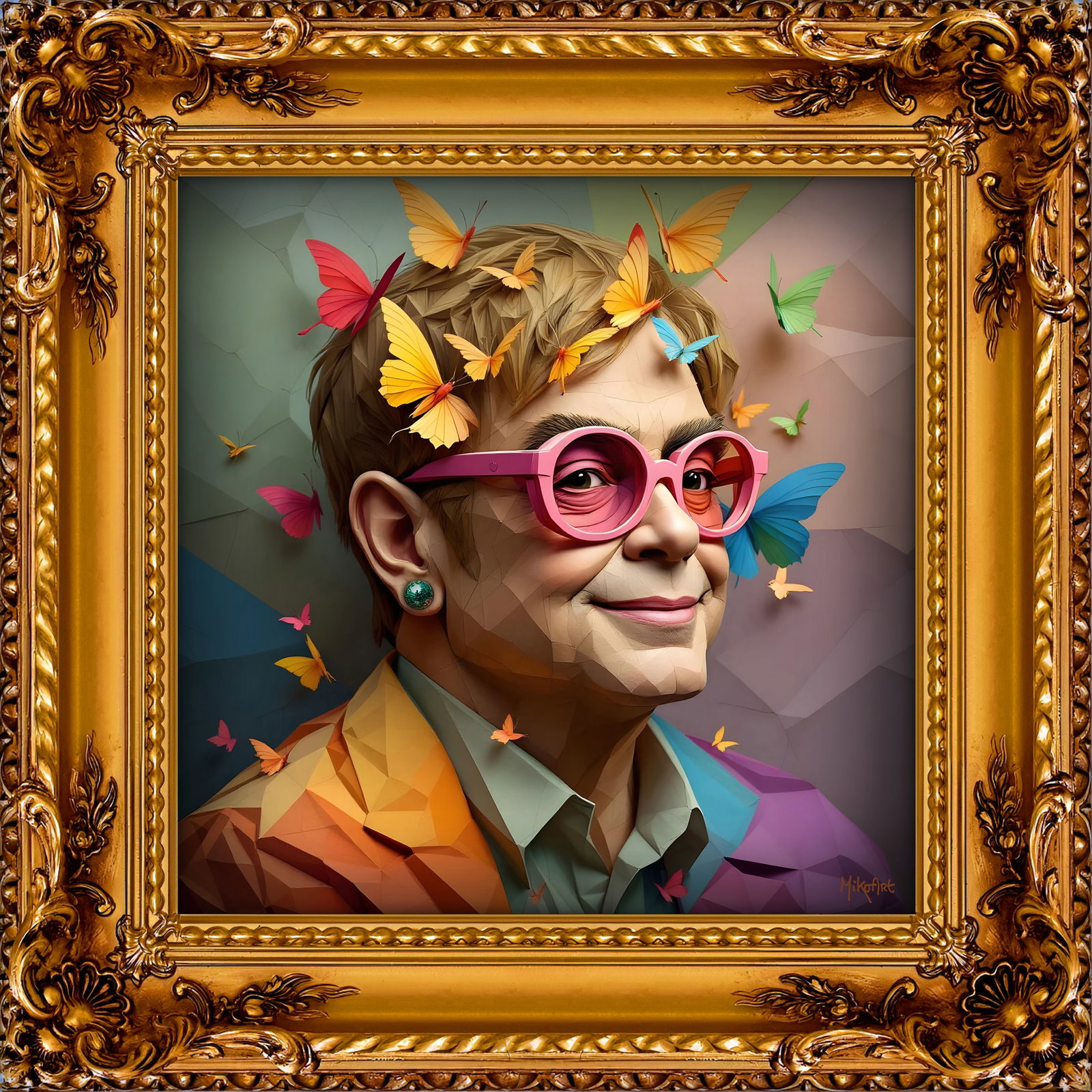 MikoArt - Epoxy Liquid Gloss - 07FP/Elton John: Title: MikoArt - Epoxy Liquid Gloss - 07FP/Elton John Description: MikoArt is the artistic label under which Miechel Kockelkoren pushes the boundaries of digital painting. His multicolour