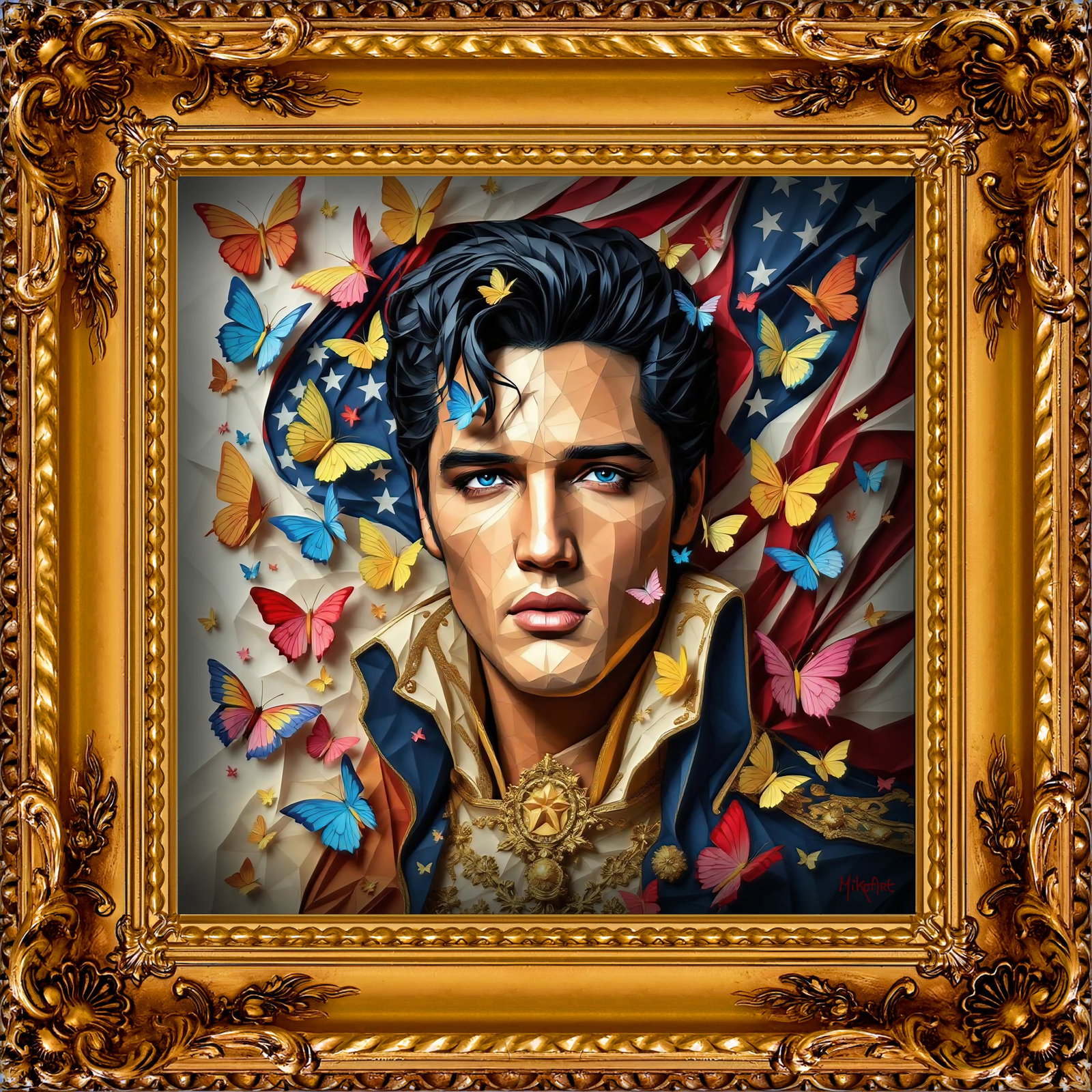 MikoArt - Epoxy Liquid Gloss - 07FP/Elvis Presley: Title: MikoArt - Epoxy Liquid Gloss - 07FP/Elvis Presley Description: MikoArt is the artistic label under which Miechel Kockelkoren pushes the boundaries of digital painting. His multicolored