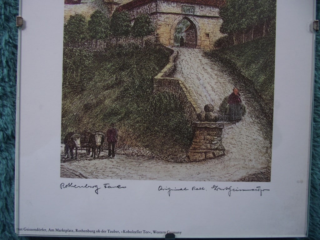 8 x Coloured Etchings of Rothenburg W. Germany By Ernst Geissendorfer - Circa 1950's - 12