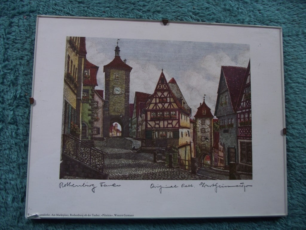 8 x Coloured Etchings of Rothenburg W. Germany By Ernst Geissendorfer - Circa 1950's - 2