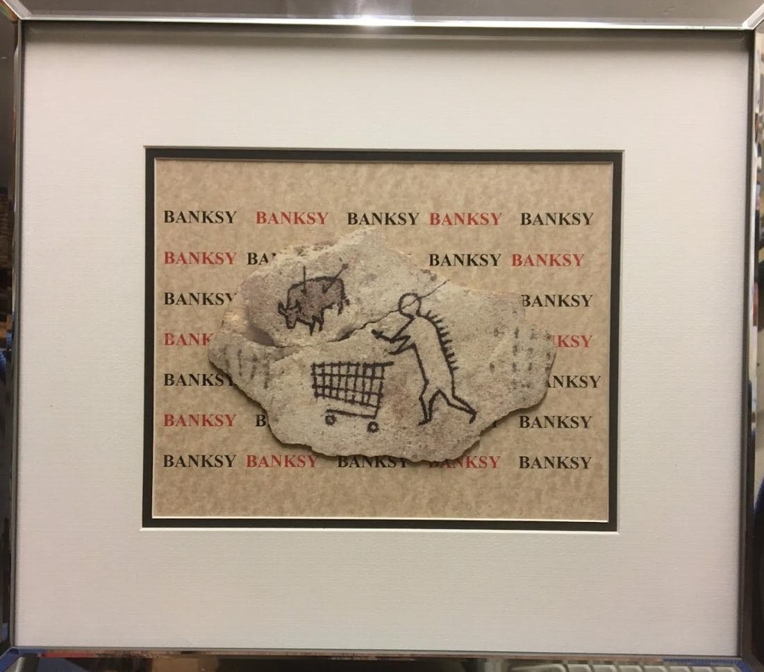 Banksy - Peckham Trollies Wooden Postcard - Limited Edition For British Museum - 3