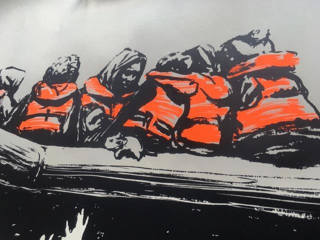 Banksy (b1974) Glastonbury Festival No9 Poster, ‘Immigrant Boat’ Screenprint With Proven - 9