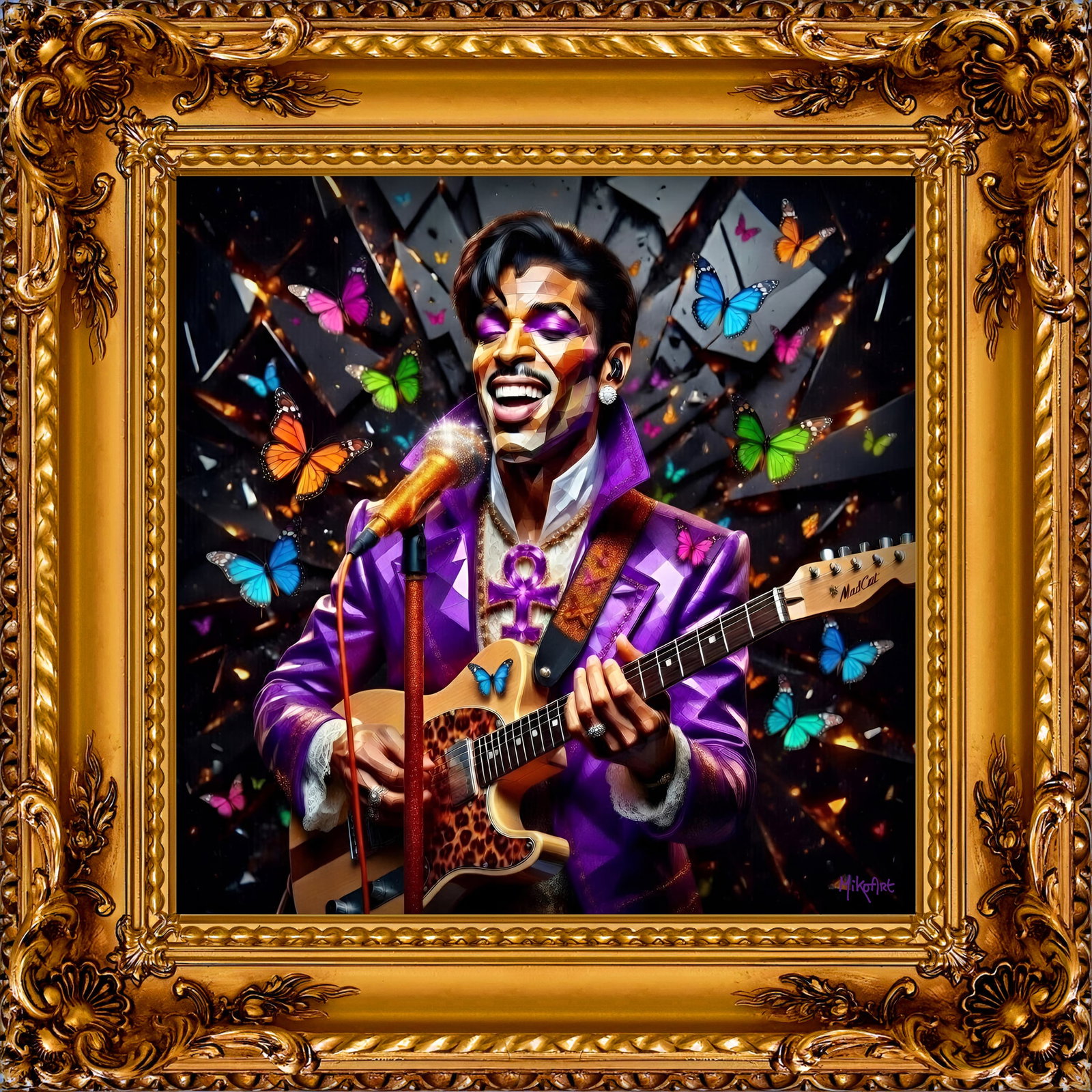 MikoArt - Epoxy Liquid Gloss - 07FP/Prince: Title: MikoArt - Epoxy Liquid Gloss - 07FP/Prince Description: MikoArt is the artistic label under which Miechel Kockelkoren pushes the boundaries of digital painting. His multicoloured