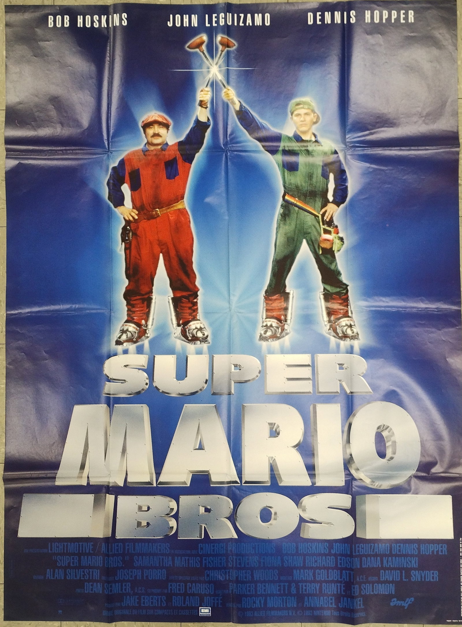 Super Mario Bros (1993) 3 Sheet Movie Film Poster, EMI: Title: Super Mario Bros (1993) 3 Sheet Movie Film Poster, EMI Description: Super Mario Bros (1993) 3 Sheet Movie Film poster, EMI Description – Original Three sheet, size 46 x62 inches (1160