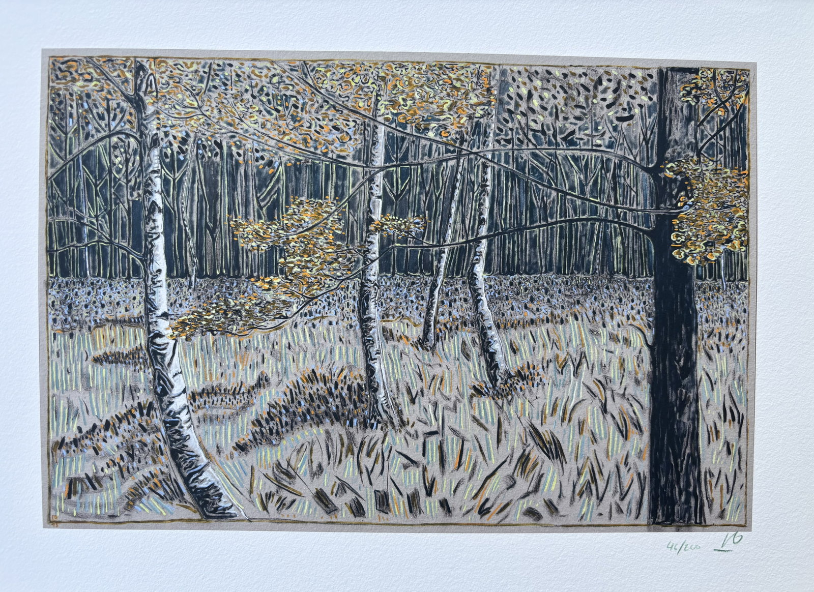 Billy Childish Hand Signed Limited Edition Free Post UK Silver Trees: Title: Billy Childish Hand Signed Limited Edition Free Post UK Silver Trees Description: Billy Childish, probably the most important artist you have not heard of, with shows internationally, is also