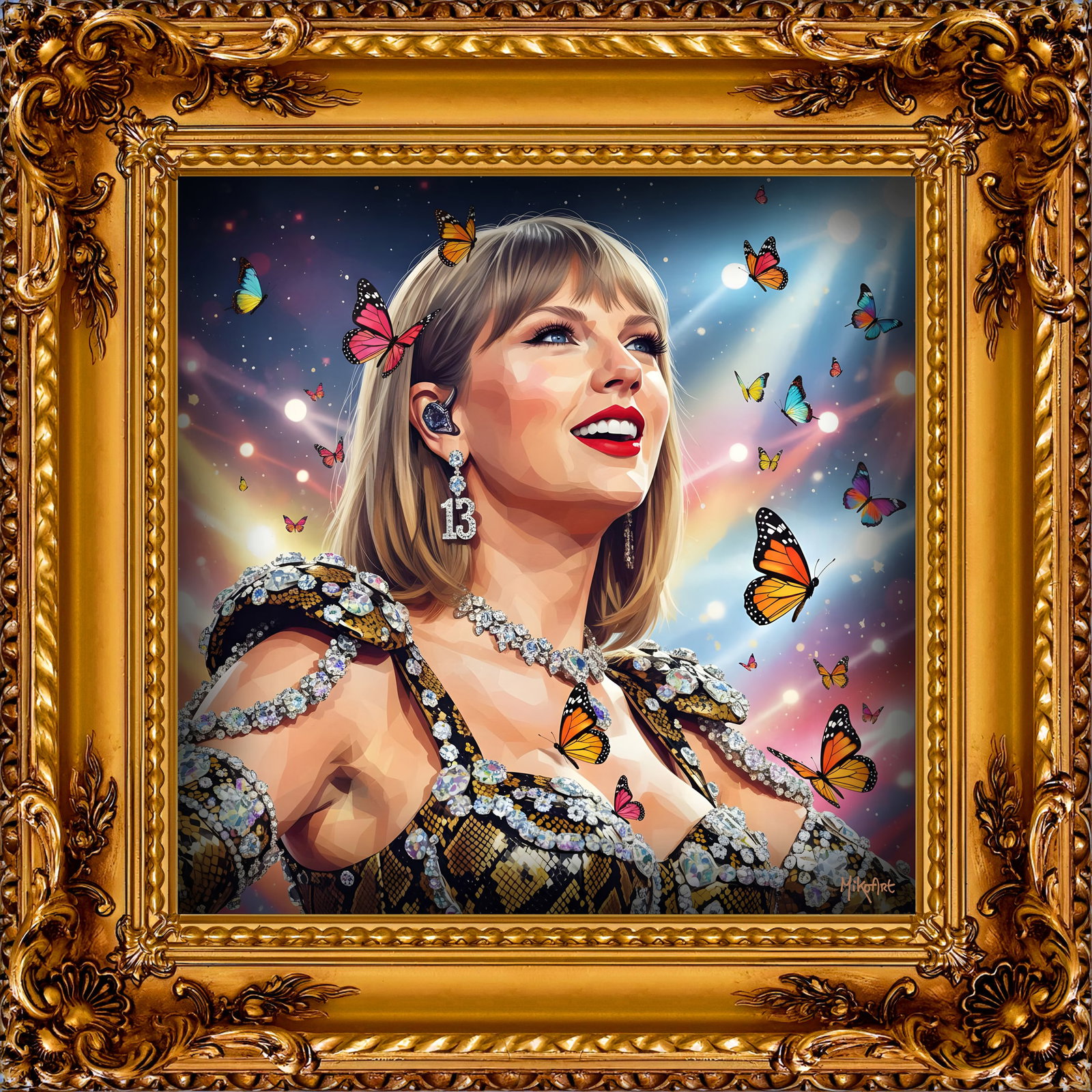 MikoArt - EpoxyLiquid Gloss - 07FP/TaylorSwift: Title: MikoArt - EpoxyLiquid Gloss - 07FP/TaylorSwift Description: MikoArt is the artistic label under which Miechel Kockelkoren pushes the boundaries of digital painting. His multicoloured