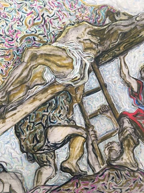 Billy Childish (b1959) 'L'Erection de la Croix' Signed, Editioned, Pigment Print, 2014 - 2