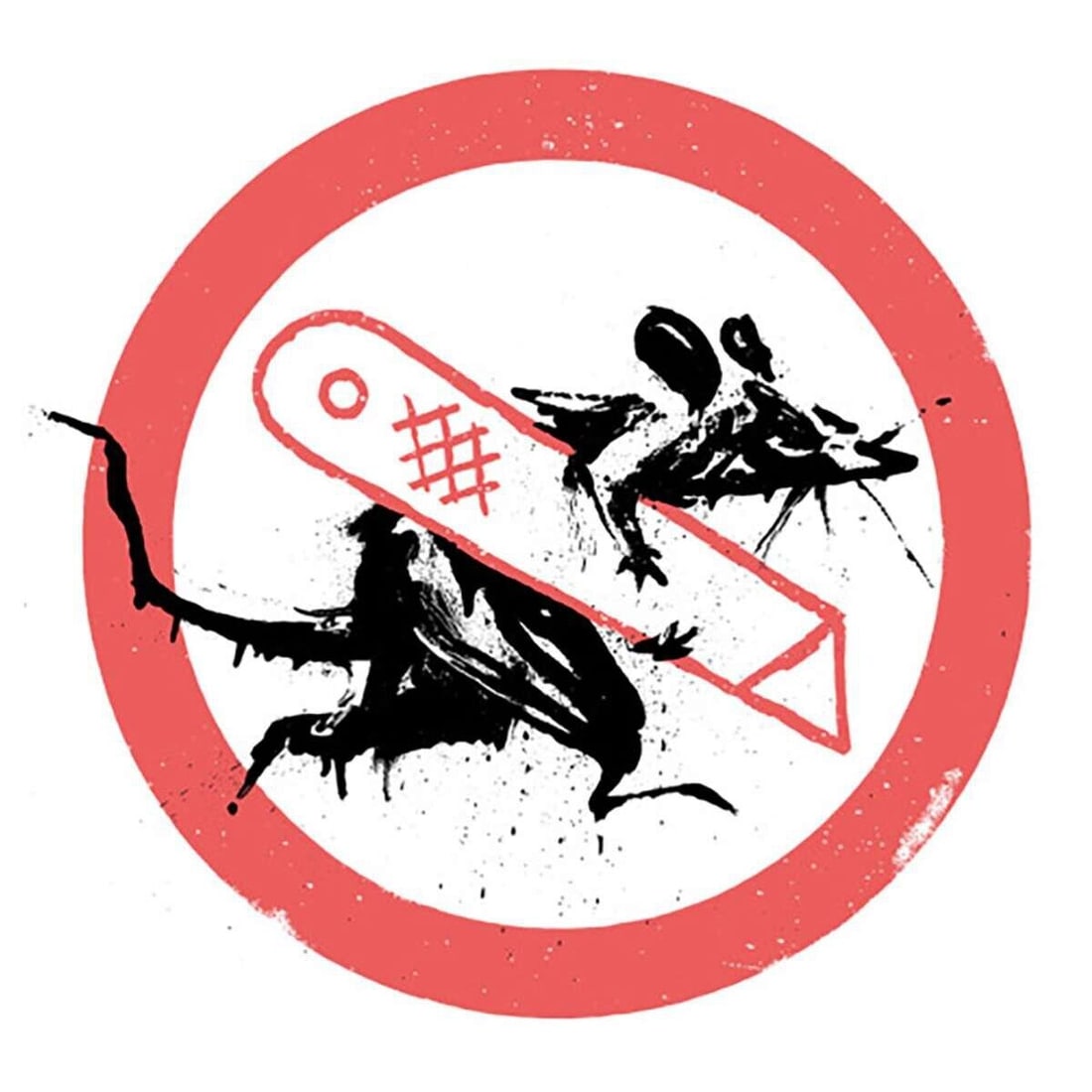 Banksy (b.1974) 2 Posters Cut & Run and Rat Run Rat From '25 Years Card labour’ Exhibition GOM - 6