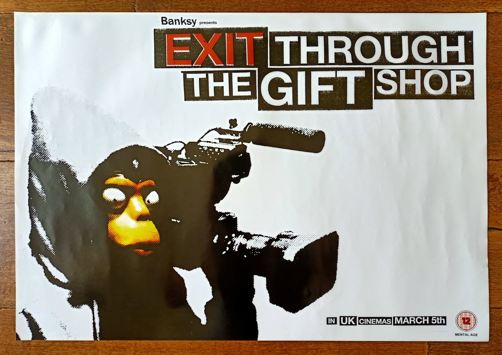 Banksy Official Rare Poster 'Exit Through The Gift Shop' 2010 (#0452.01): Title: Banksy Official Rare Poster 'Exit Through The Gift Shop' 2010 (#0452.01) Description: Banksy Official Rare poster 'Exit through the gift shop' 2010 (#0452.01) Official movie poster on heavy