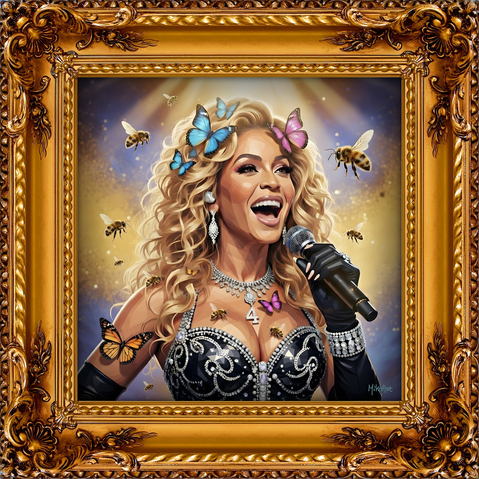 MikoArt - Epoxy Liquid Gloss - 07FP/Beyoncé: Title: MikoArt - Epoxy Liquid Gloss - 07FP/Beyoncé Description: MikoArt is the artistic label under which Miechel Kockelkoren pushes the boundaries of digital painting. His multicoloured