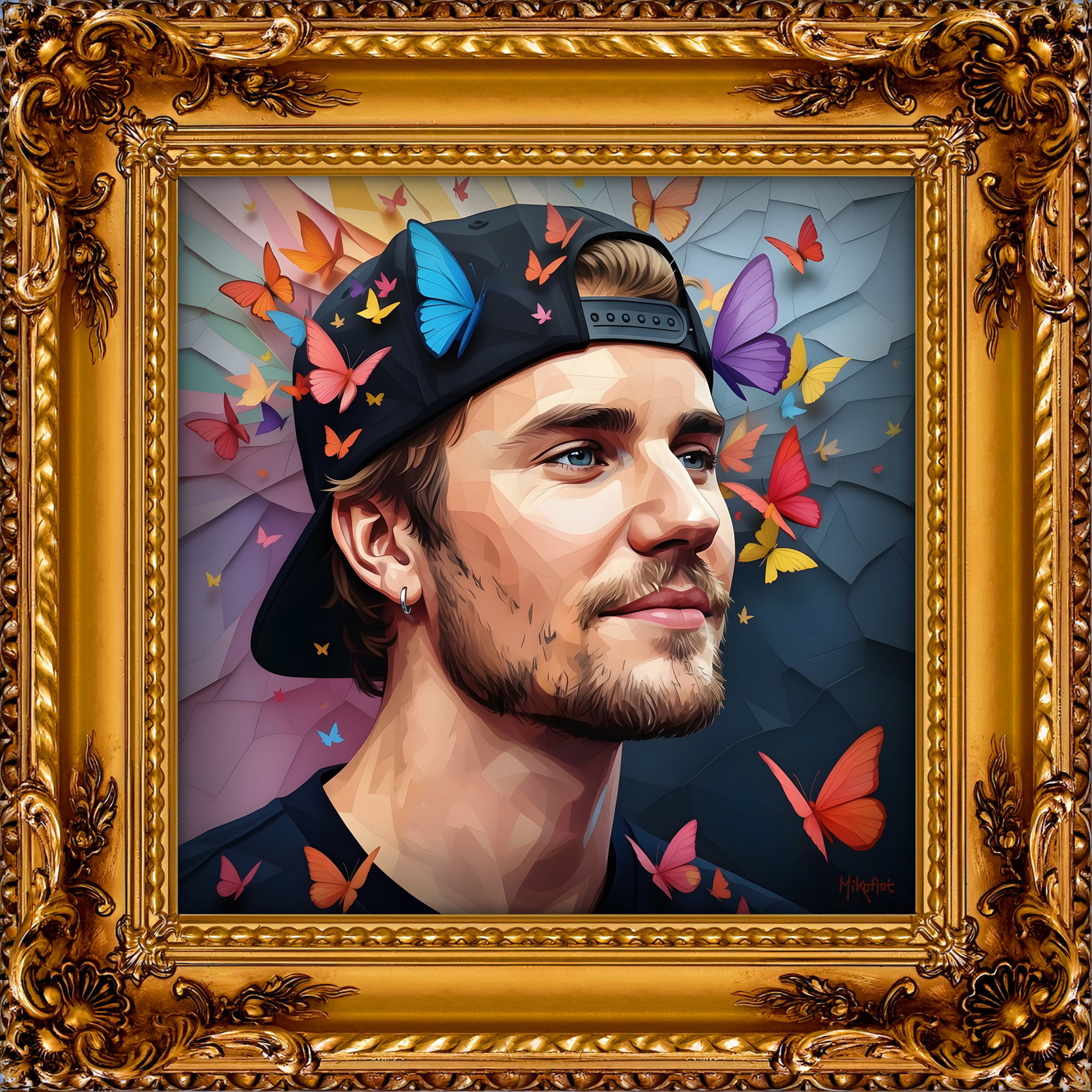 MikoArt - Epoxy Liquid Gloss - 07FP/Justin Bieber: Title: MikoArt - Epoxy Liquid Gloss - 07FP/Justin Bieber Description: MikoArt is the artistic label under which Miechel Kockelkoren pushes the boundaries of digital painting. His multicoloured