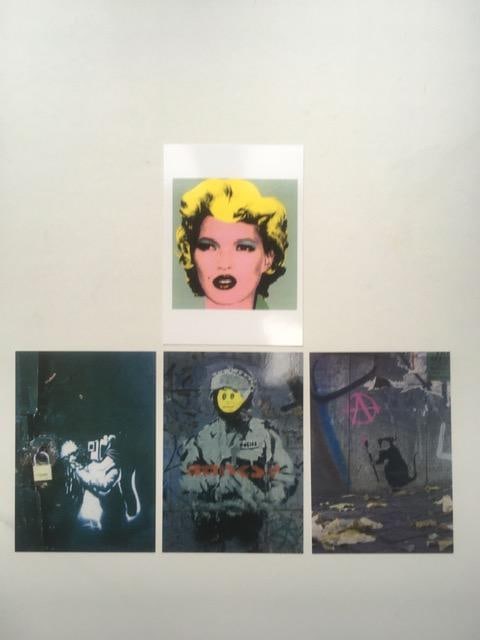 Banksy (b 1974-) Kate Moss Post Card Flyer From Crude Oils Exhibition, Notting Hill. 2005: Title: Banksy (b 1974-) Kate Moss Post Card Flyer From Crude Oils Exhibition, Notting Hill. 2005 Description: BANKSY (b 1974-) Kate Moss OFFICIAL EXHIBIT POST CARD FLYER from Crude Oils Exhibition,