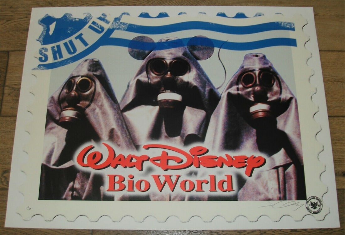 James Cauty - Walt Disney Bio World - America Shut Up -Signed Edition No. 20/34 (2006) - Early Ra... (1 of 4)