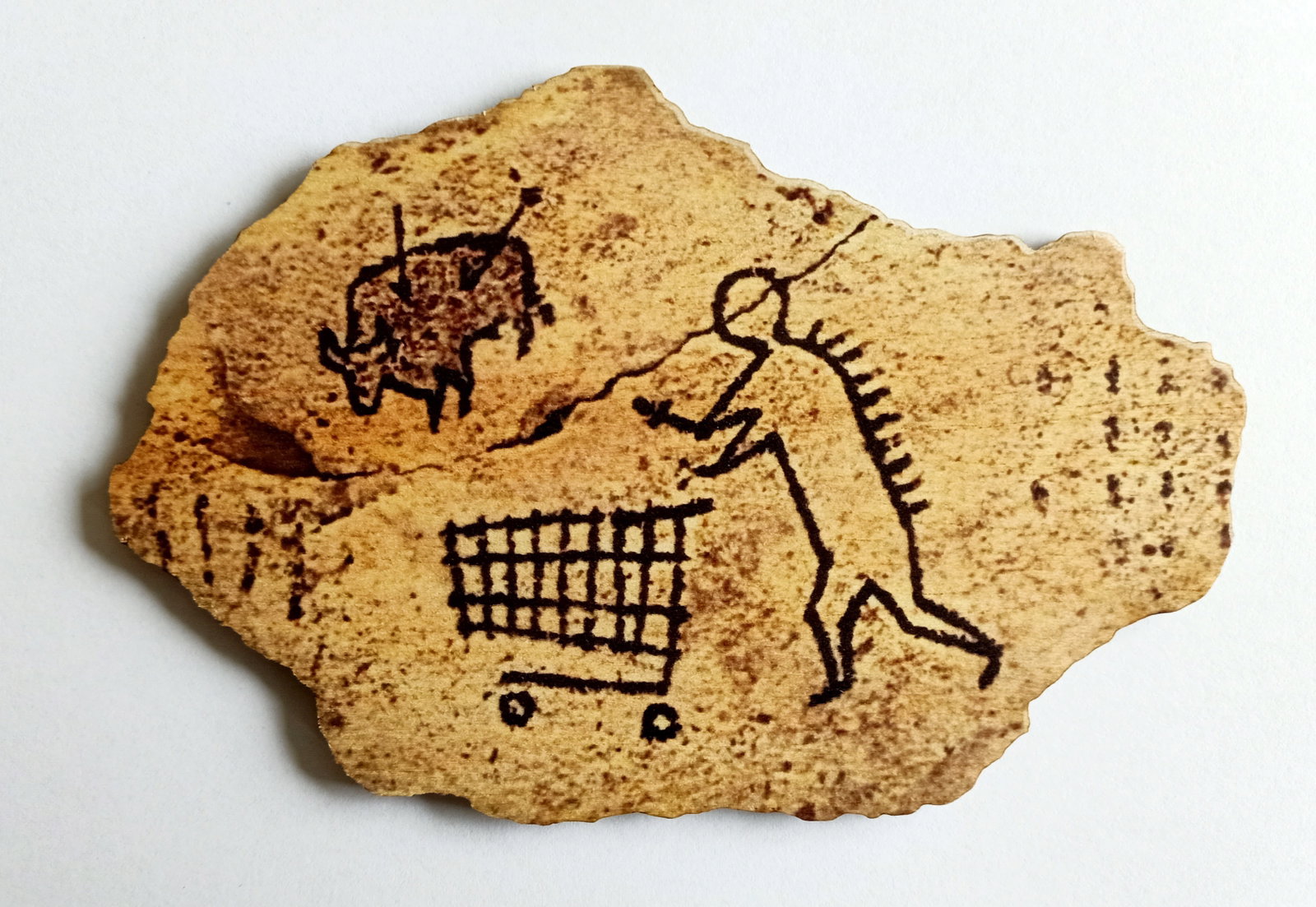 Banksy Peckham Rock Wooden Postcard British Museum (#0516): Title: Banksy Peckham Rock Wooden Postcard British Museum (#0516) Description: Banksy Peckham Rock Wooden Postcard British Museum (#0516) 2018. Dimensions: 12 cm x 18 cm x 0.5 cm (H x W x
