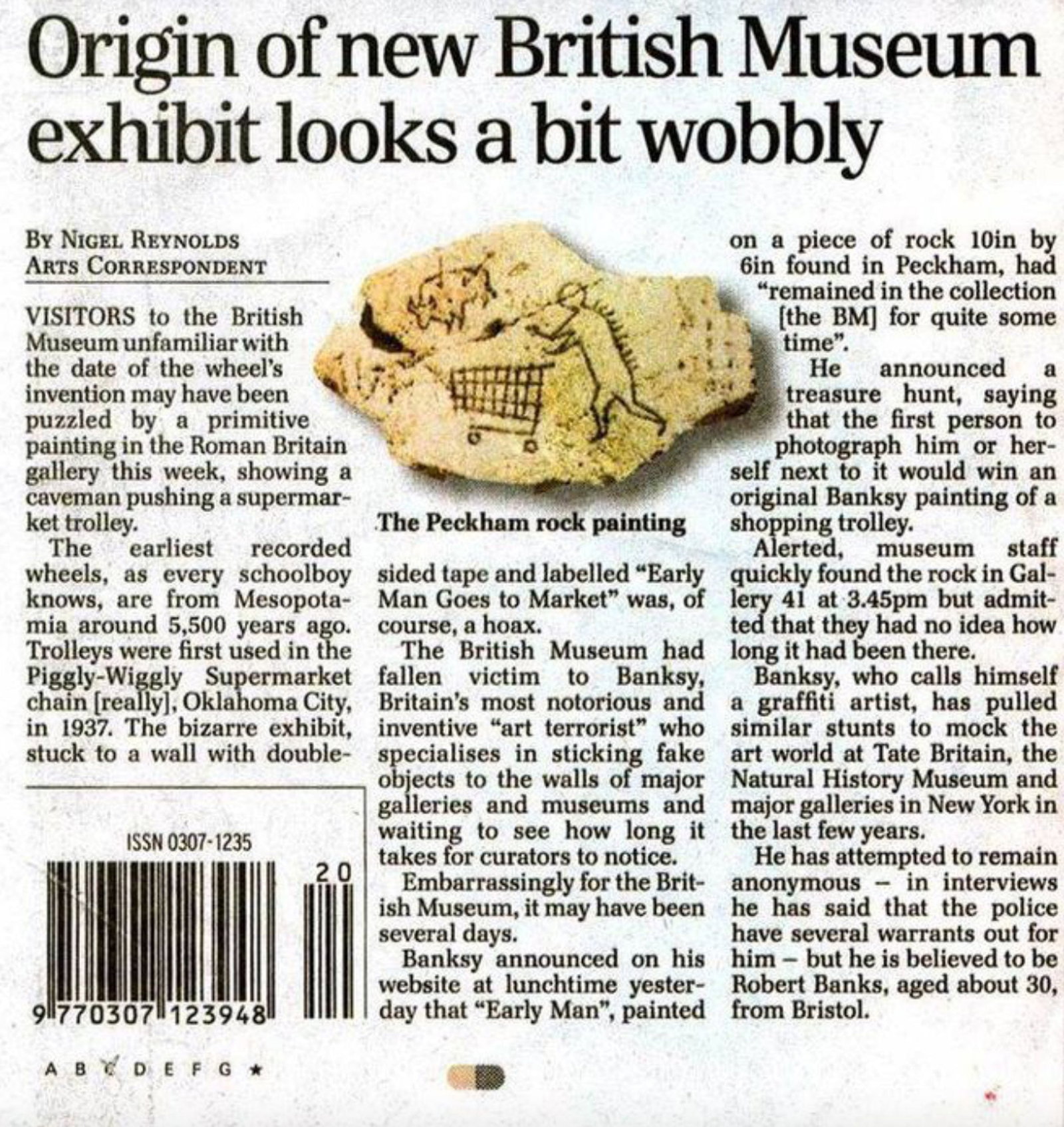 Banksy Peckham Rock Wooden Postcard British Museum (#0516) - 7