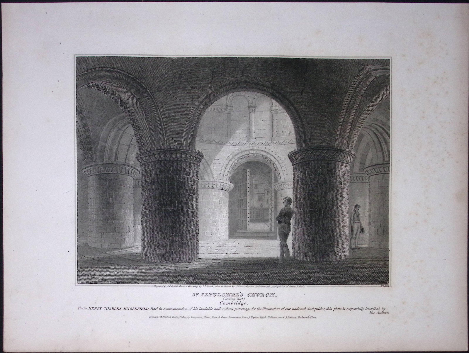 Holy Sepulchre Cambridge Rare John Britton 191 Years-Old Antique Steel Engraving-17: Title: Holy Sepulchre Cambridge Rare John Britton 191 Years-Old Antique Steel Engraving-17 Description: This 191 Years-Old Steel Engraved Plate Has Been Removed from an Antique Edition of. John