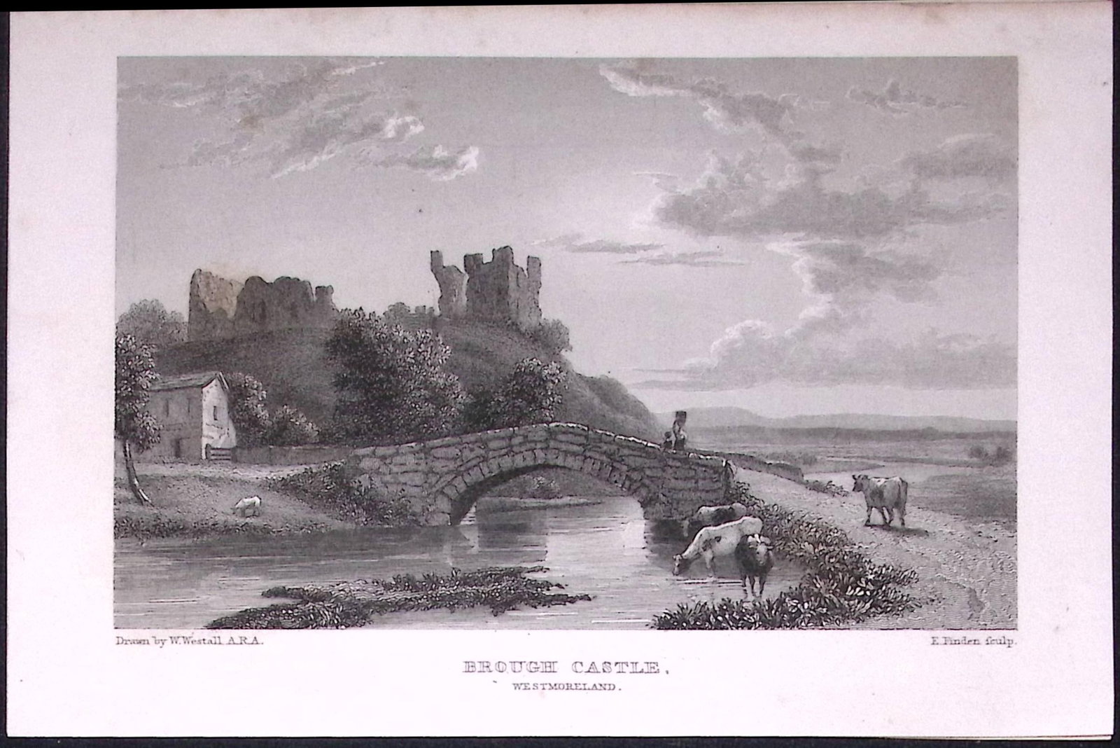Brough Castle Cumbria 196 Years-Old Antique Steel Engraving-52-TR: Title: Brough Castle Cumbria 196 Years-Old Antique Steel Engraving-52-TR Description: This Steel Engraved Print Has Been Removed from an Antique Edition of. Great Britain Illustrated by William