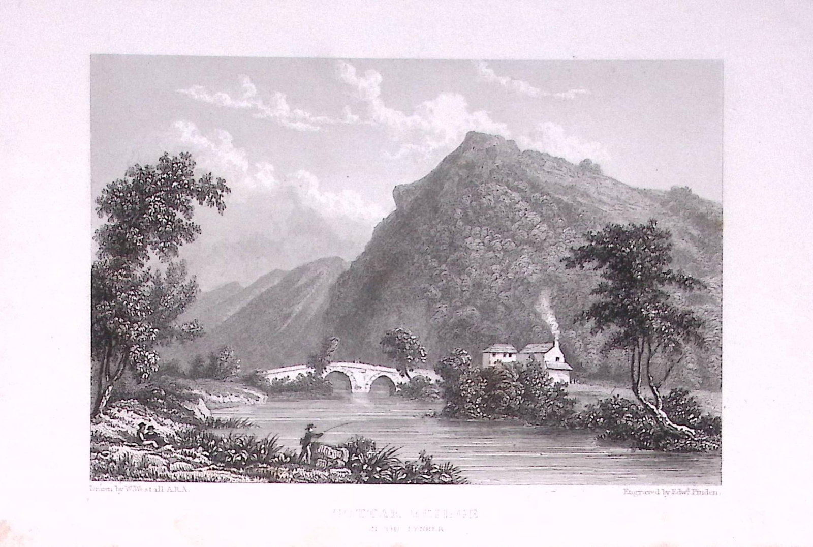 Notter Bridge Cornwall 196 Years-Old Antique Steel Engraving-13-TR: Title: Notter Bridge Cornwall 196 Years-Old Antique Steel Engraving-13-TR Description: This Steel Engraved Print Has Been Removed from an Antique Edition of. Great Britain Illustrated by Willia