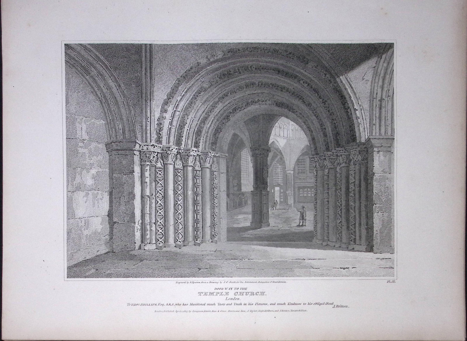 The Temple Church London Rare John Britton 191 Years-Old Antique Steel Engraving-23: Title: The Temple Church London Rare John Britton 191 Years-Old Antique Steel Engraving-23 Description: This 191 Years-Old Steel Gilt-Edged Engraved Plate Has Been Removed from an Antique Edition o