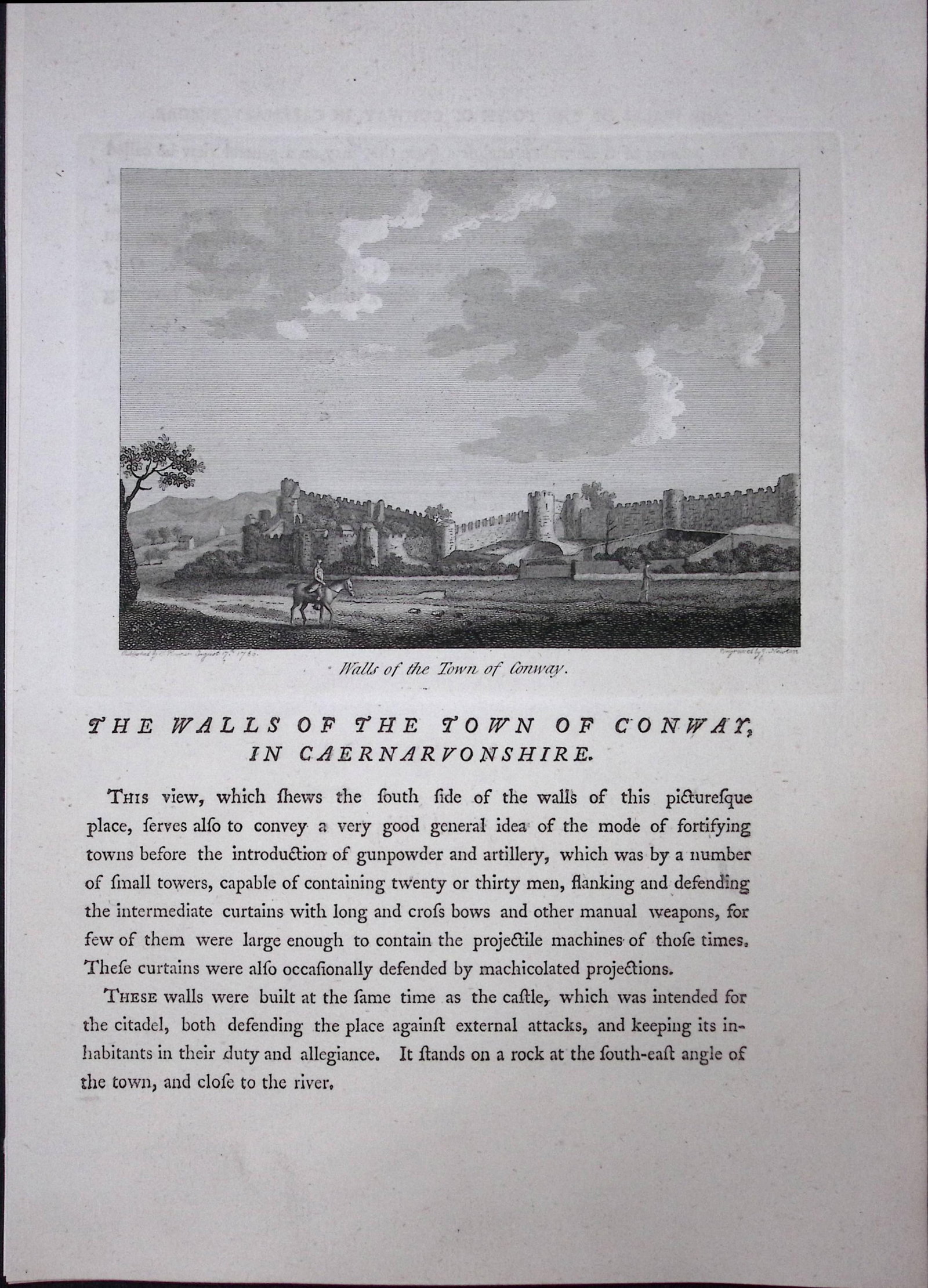 Wales The Town Of Conwy Flintshire F. Grose Antique Copper Engraving-66-TR: Title: Wales The Town Of Conwy Flintshire F. Grose Antique Copper Engraving-66-TR Description: This Antique Book Plate Was Removed from Francis Grose's Antiquities of England &Wales