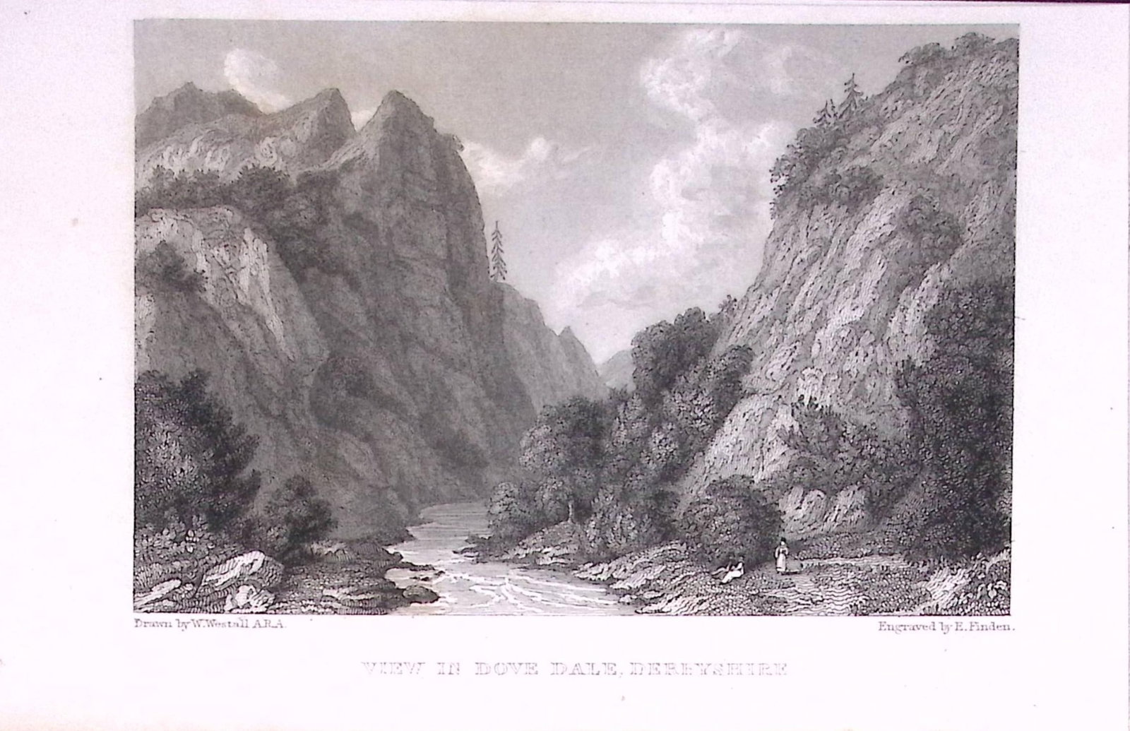 Dove Dale Peak District 196 Years-Old Antique Steel Engraving-4-TR: Title: Dove Dale Peak District 196 Years-Old Antique Steel Engraving-4-TR Description: This Steel Engraved Print Has Been Removed from an Antique Edition of. Great Britain Illustrated by William
