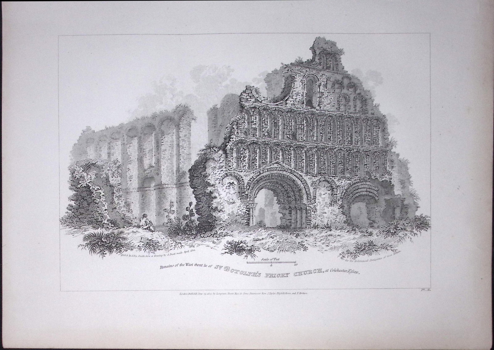St Botolph Priory Church Essex Rare John Britton Antique Steel Engraving-2: Title: St Botolph Priory Church Essex Rare John Britton Antique Steel Engraving-2 Description: This 191 Years-Old Steel Engraved Plate Has Been Removed from an Antique Edition of. John Britton The