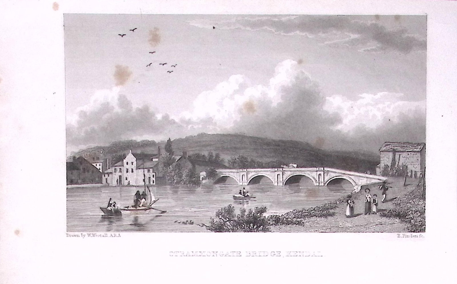 Strammon Gate Kendal Lake District 196 Years-Old Antique Steel Engraving-1-TR: Title: Strammon Gate Kendal Lake District 196 Years-Old Antique Steel Engraving-1-TR Description: This Steel Engraved Print Has Been Removed from an Antique Edition of. Great Britain Illustrated by