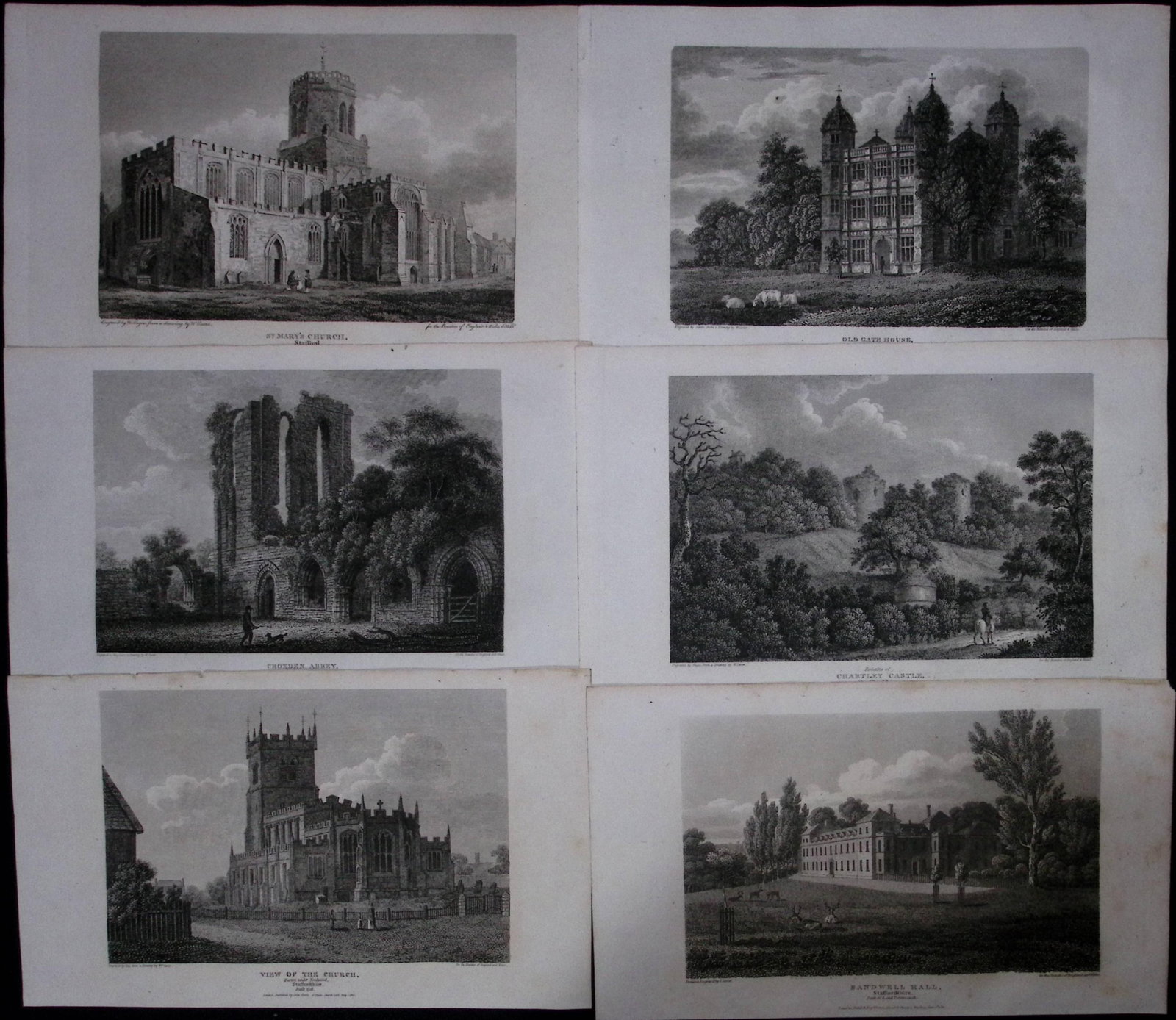 Staffordshire Job-Lot Antique 210 Years-Old Georgian Steel-Engravings-1. (1 of 2)