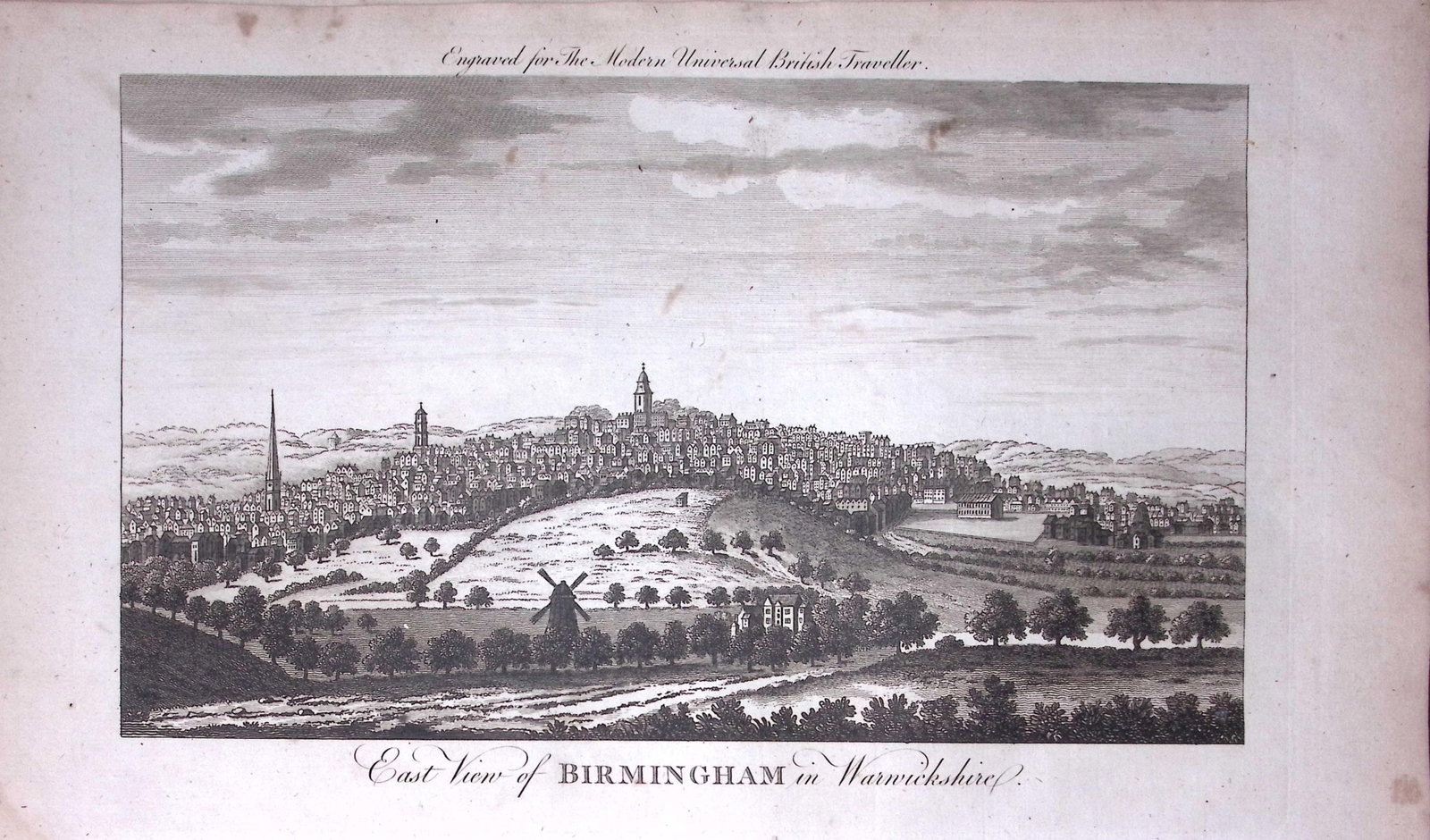 City of Birmingham Rare Large 247-Year-Old Antique Copperplate Engraving -33-TR: Title: City of Birmingham Rare Large 247-Year-Old Antique Copperplate Engraving -33-TR Description: This Antique 247-Year-Old Was Removed from an Edition Of. The Modern Universal Br