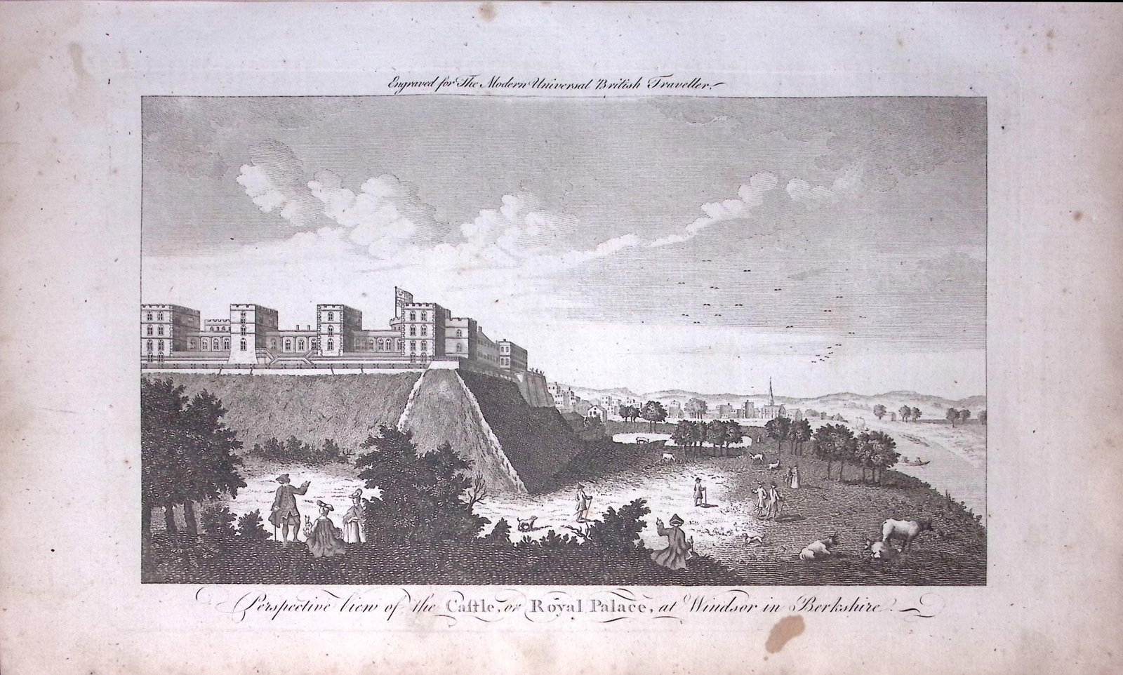 Windsor Castle Berkshire Rare Large 247-Year-Old Antique Copperplate Engraving -22-TR: Title: Windsor Castle Berkshire Rare Large 247-Year-Old Antique Copperplate Engraving -22-TR Description: Windsor Castle Berkshire Rare Large 247-Year-Old Antique Copperplate Engraving -22-TR D