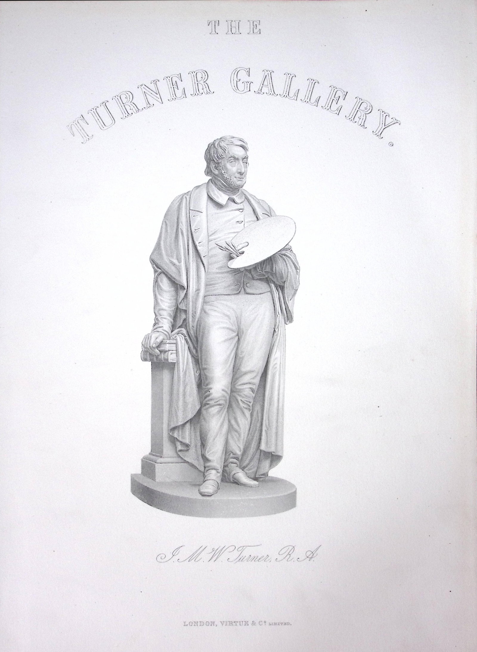 J.M.W Turner Sculpture Large Antique Steel Engraving-119-TR (1 of 1)