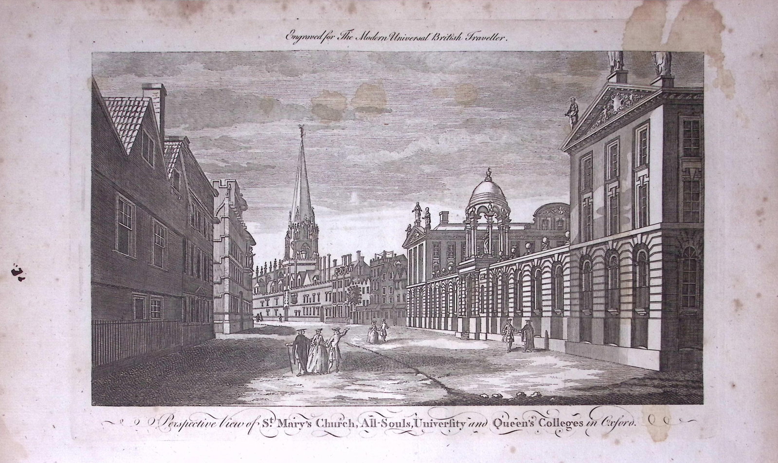 All Souls University Oxford Rare Large 247-Year-Old Antique Copperplate Engraving -31-TR: Title: All Souls University Oxford Rare Large 247-Year-Old Antique Copperplate Engraving -31-TR Description: All Souls University Oxford Rare Large 247-Year-Old Antique Copperplate Engraving -31-TR
