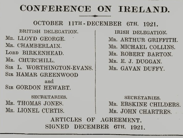 Ireland Peace Treaty Michael Collins Signed Agreement Rare 1921 Newspaper - 2
