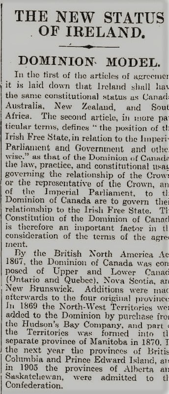 Ireland Peace Treaty Michael Collins Signed Agreement Rare 1921 Newspaper - 6