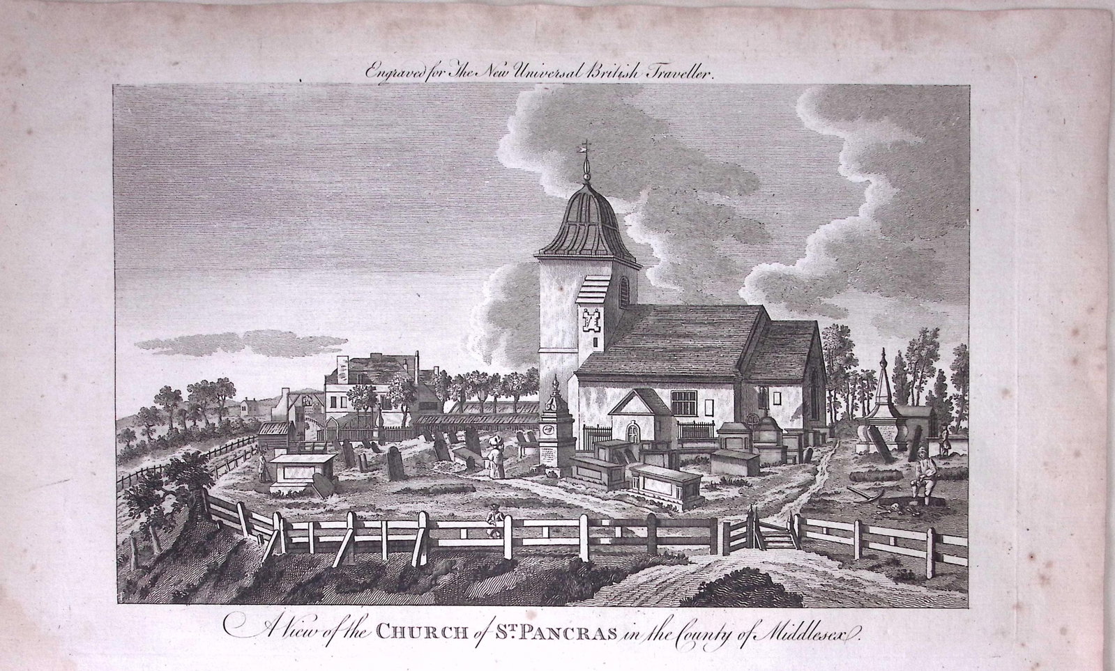 London The Church of St Pancras Rare 247-Year-Old Antique Copperplate Engraving-53-TR: Title: London The Church of St Pancras Rare 247-Year-Old Antique Copperplate Engraving-53-TR Description: This Antique 247-Year-Old Copperplate Engraving Was Removed from an Edition Of.